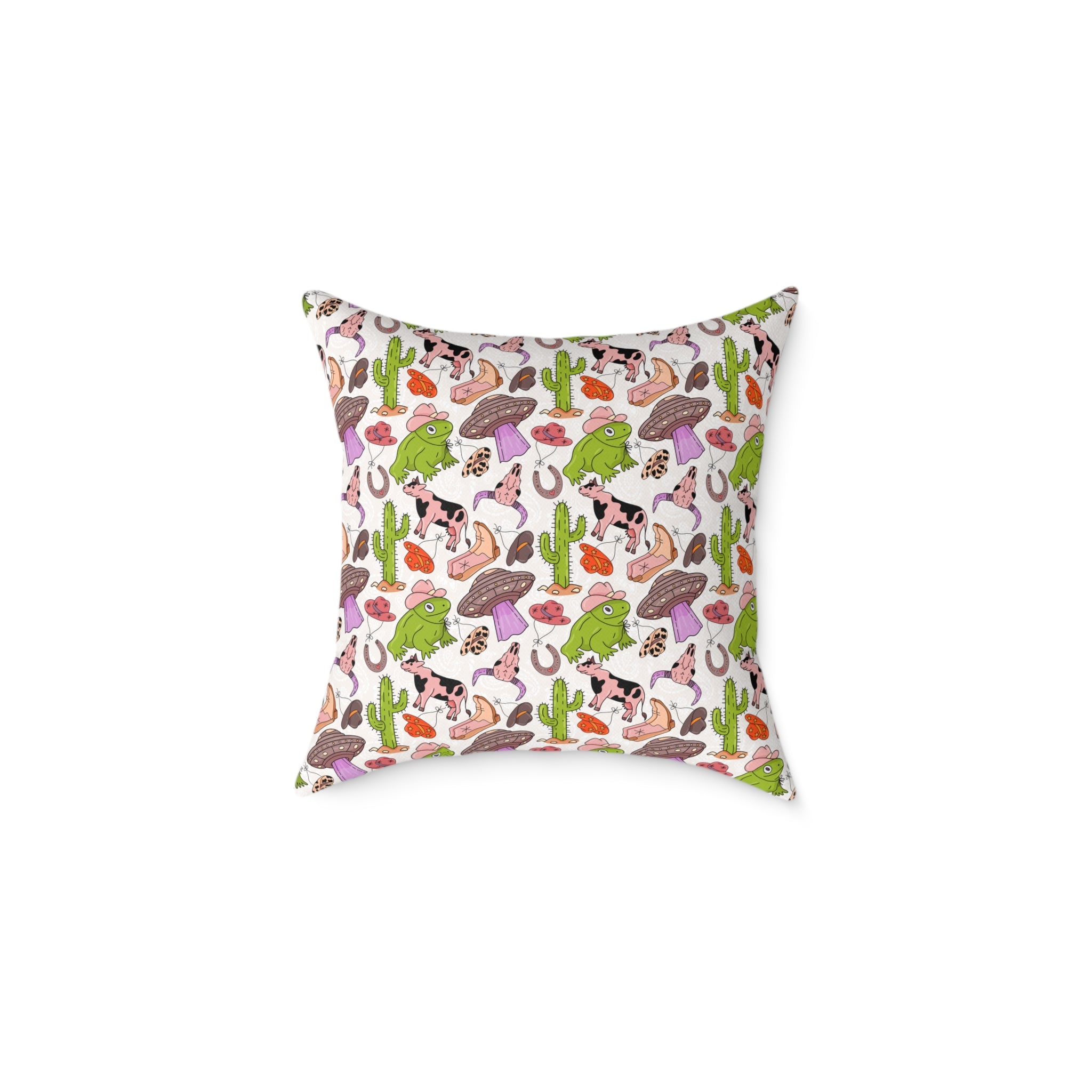 Pink Western Throw Pillow | Cowgirl Farmhouse Decor Pillow | Funky Western Accent Cushion | Gumpert Homestead