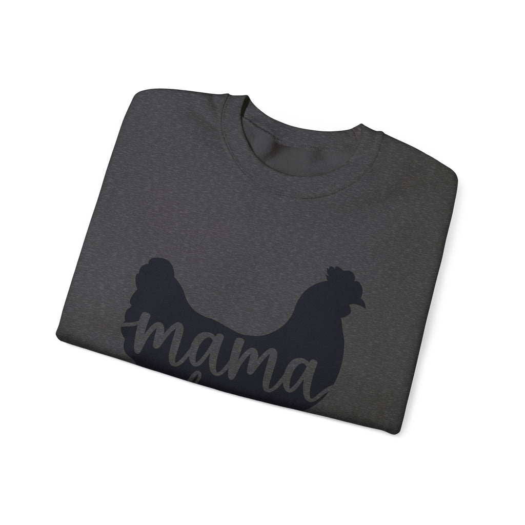 Mama Hen Sweatshirt – Minimalist Chicken Mom Crewneck, Neutral Farmhouse Homestead Pullover, Unisex Gildan 18000