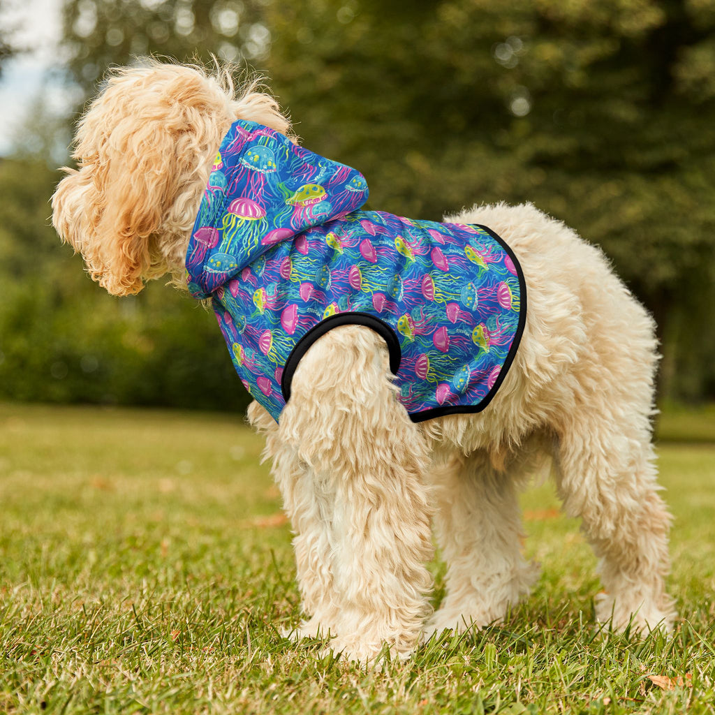 Neon Jellyfish Pet Hoodie, Cute Animal Lover Gift, Dog Sweater, Cat Jumper, Pet Clothing