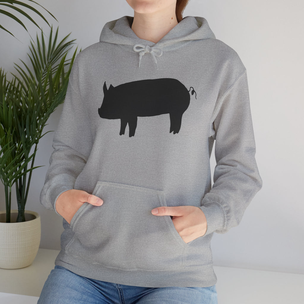 Pig Silhouette Hoodie – Farm Life Sweatshirt, Pig Lover Pullover, Homestead Hoodie, Mini Pig Apparel, Farm Animal Hoodie, Country Living Unisex Hoodie
