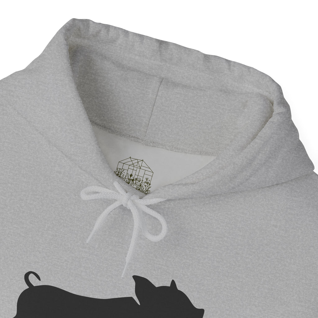 Pig Silhouette Hoodie – Farm Life Sweatshirt, Pig Lover Pullover, Homestead Hoodie, Mini Pig Apparel, Farm Animal Hoodie, Country Living Unisex Hoodie