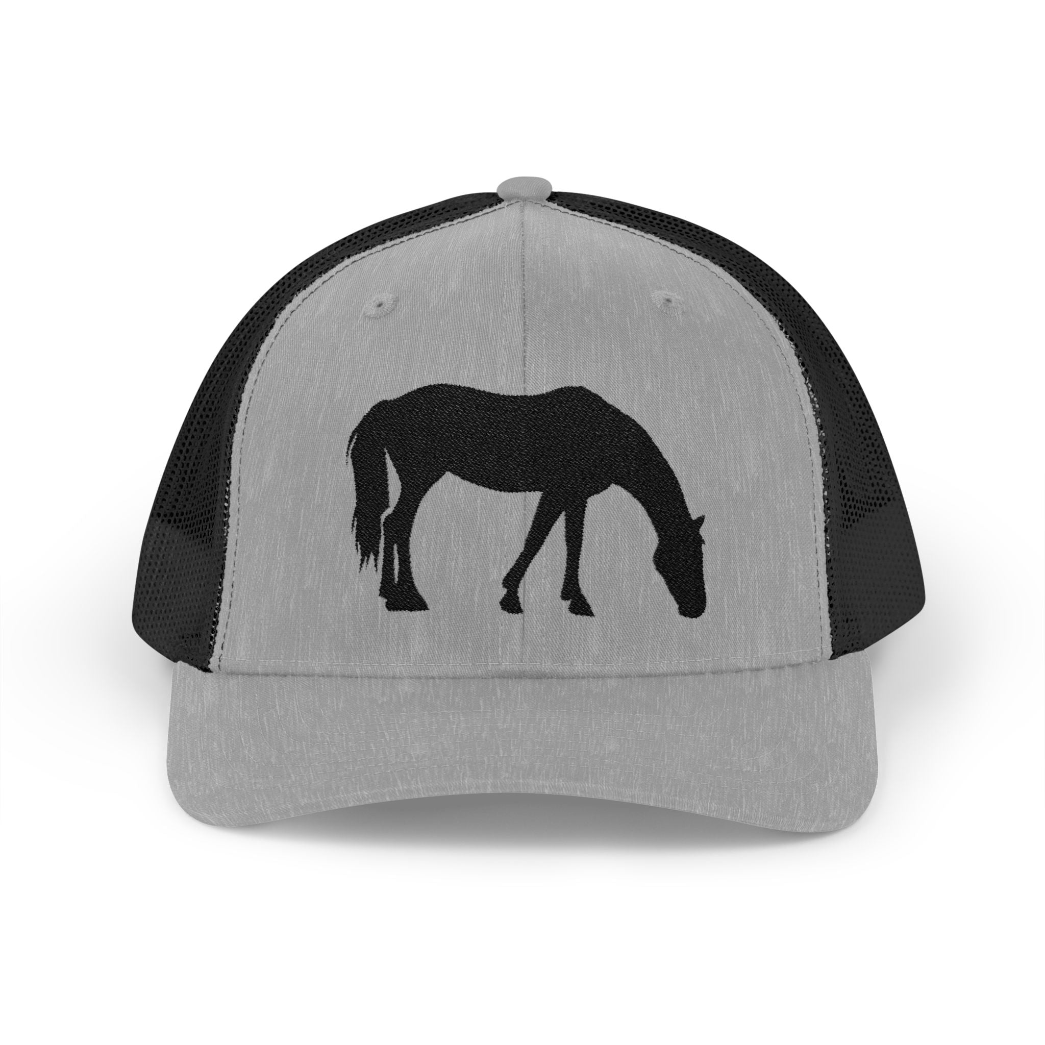Grazing Horse Trucker Hat | Farm Life Mesh Snapback Cap | Equestrian Horse Lover Hat | Rustic Ranch & Cottagecore Farm Cap