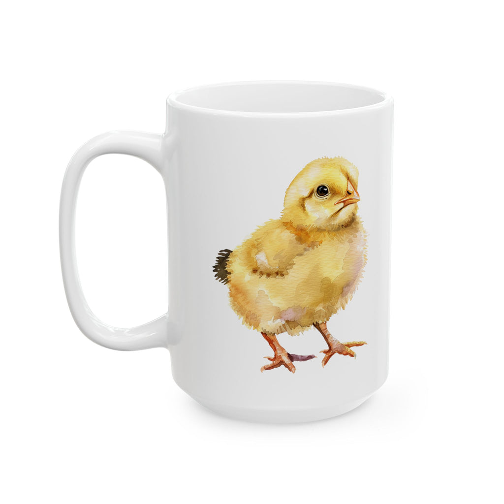 Baby Chick Ceramic Mug – Cute Chicken Coffee Cup, Farm Homestead Mug, Chick Lover Gift (11oz, 15oz)