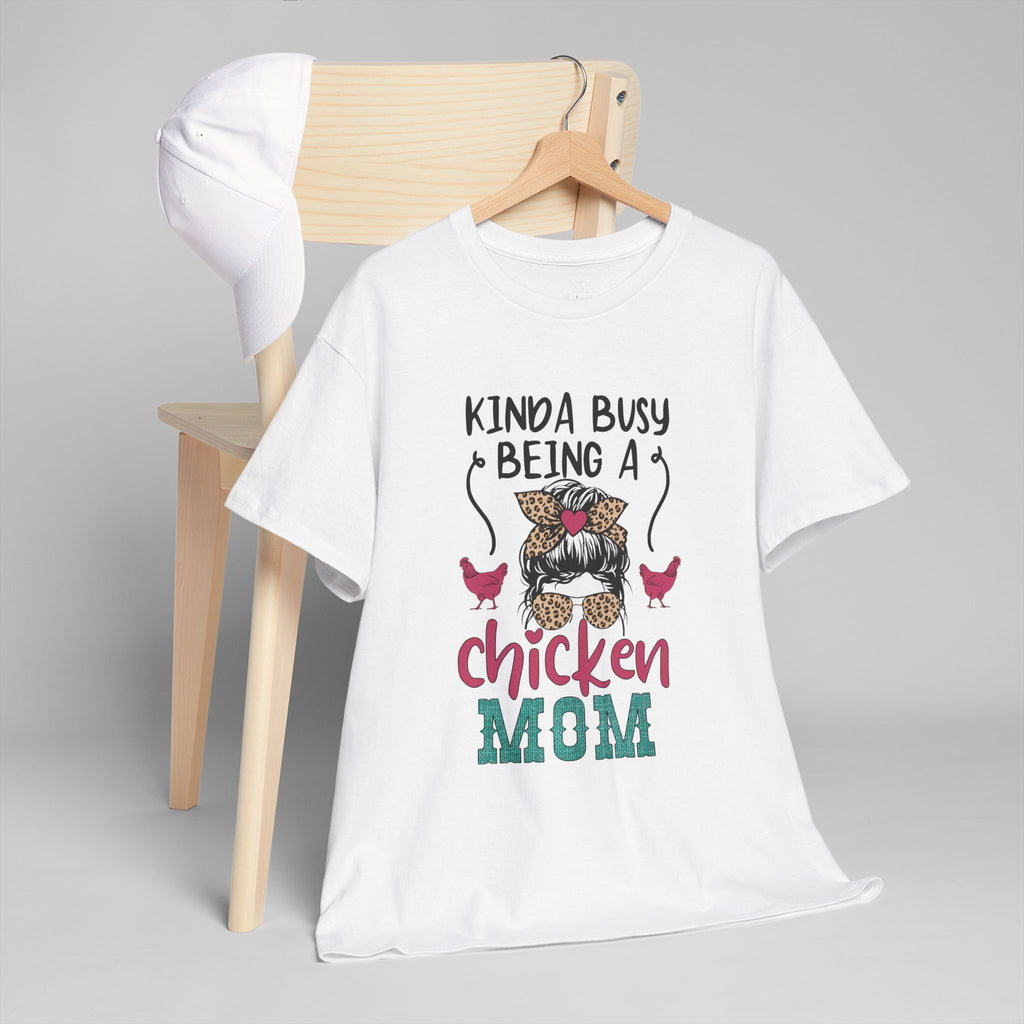 Kinda Busy Being a Chicken Mom T-Shirt – Funny Chicken Mom Shirt, Backyard Chicken Keeper Tee, Farm Life Graphic Shirt, Homestead Apparel Gift