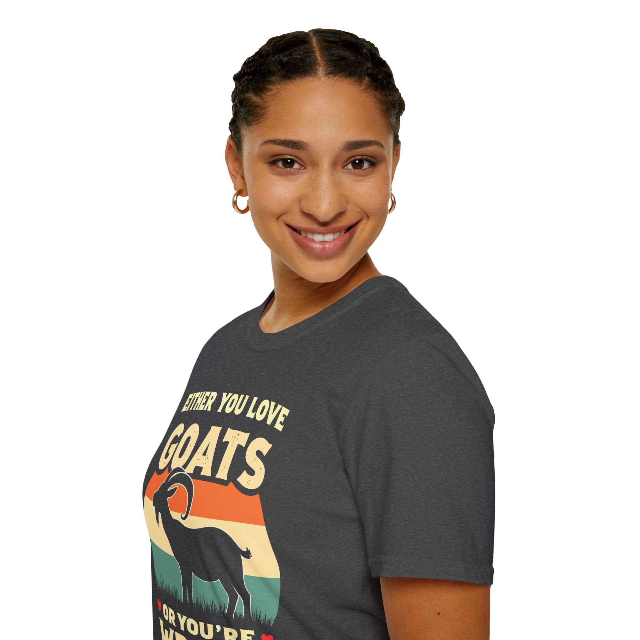 Either You Love Goats Or You’re Wrong Vintage Goat Lover Unisex T-Shirt | Funny Farm Life Tee