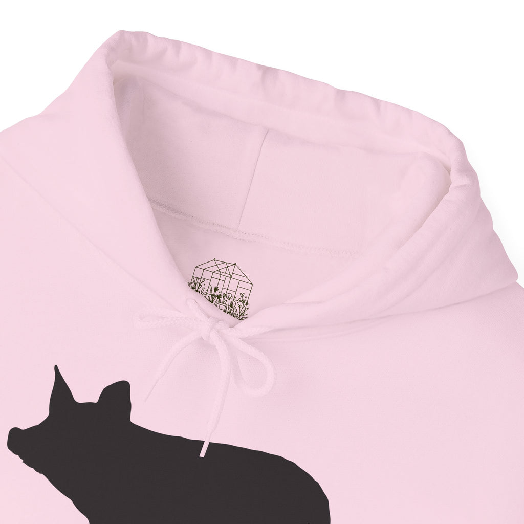 Pig Silhouette Hoodie – Farm Life Sweatshirt, Pig Lover Pullover, Homestead Hoodie, Mini Pig Apparel, Farm Animal Hoodie, Country Living Unisex Hoodie