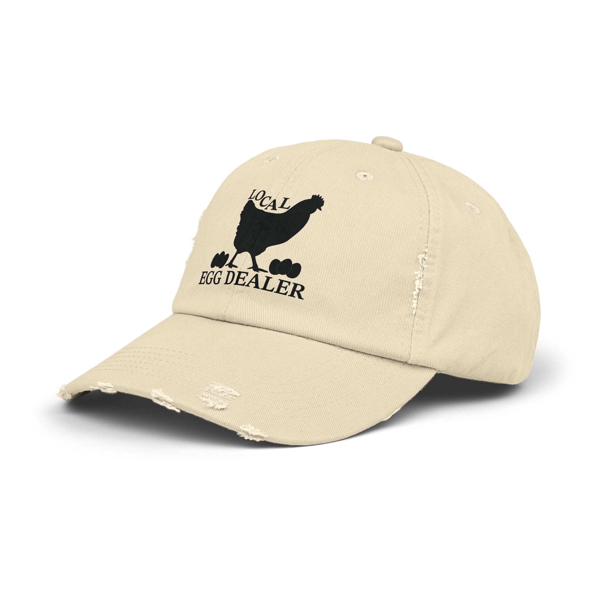 Local Egg Dealer Distressed Baseball Cap – Funny Chicken Hat, Farm Fresh Egg Seller Cap, Backyard Chicken Keeper Hat, Homestead Humor Gift