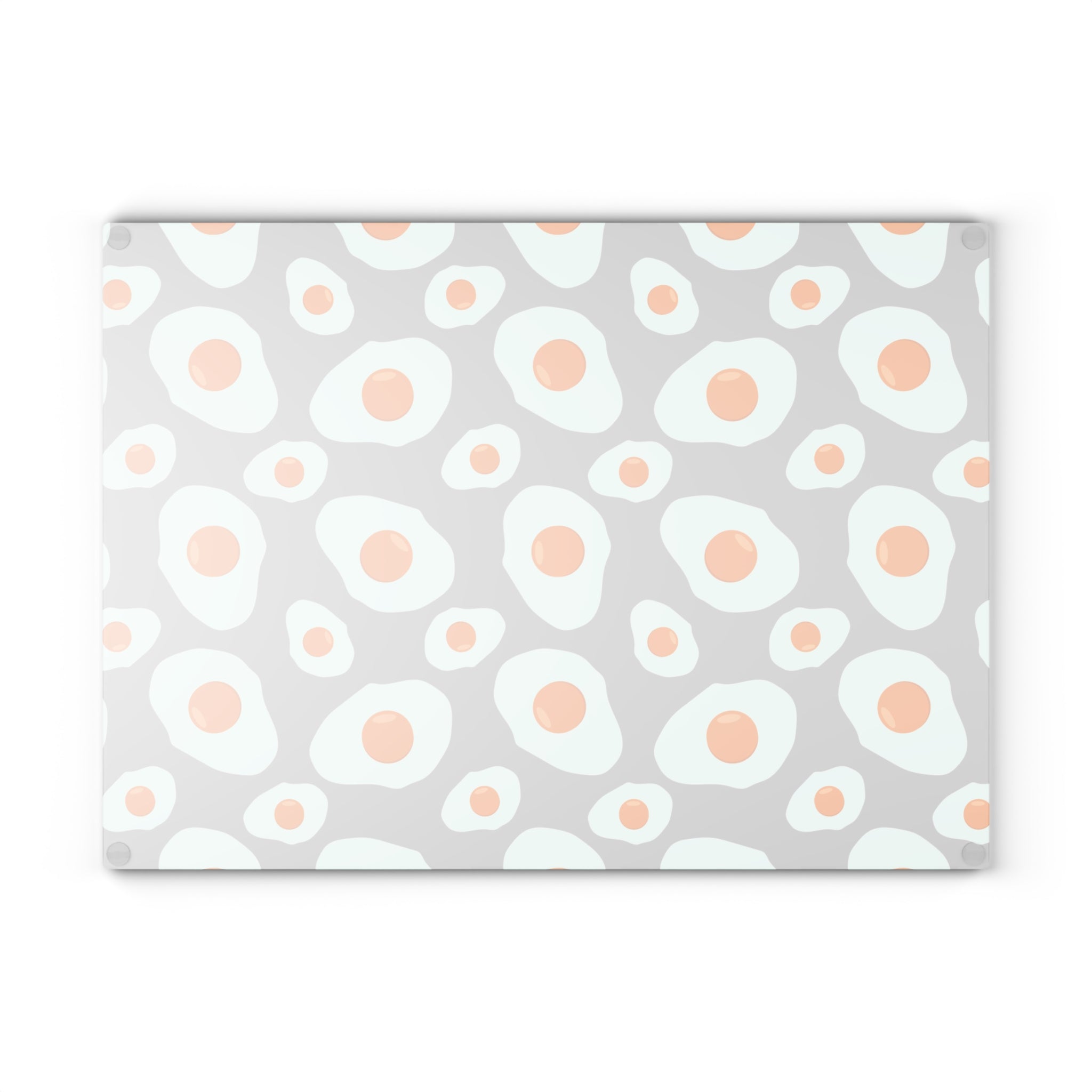Funny Egg Glass Cutting Board | Farmhouse Kitchen Decor | Fried Egg Pattern Tempered Glass Cutting Board | Gumpert Homestead