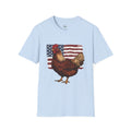 American Flag Chickens T-Shirt – American Flag Hen Shirt, Farm Life Tee, 4th of July Chicken Shirt, Backyard Chicken Keeper Gift, Homestead Farm Apparel