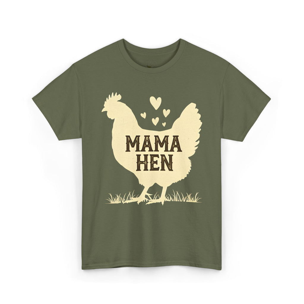 Mama Hen T-Shirt – Chicken Mom Tee, Minimalist Farmhouse Chicken Shirt, Unisex Gildan 5000