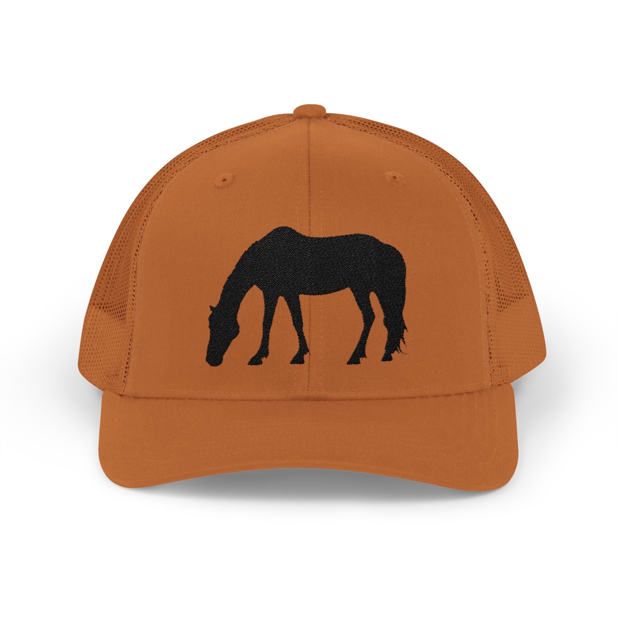 Grazing Horse Trucker Hat | Farm Life Mesh Snapback Cap | Equestrian Horse Lover Hat | Rustic Ranch & Cottagecore Farm Cap
