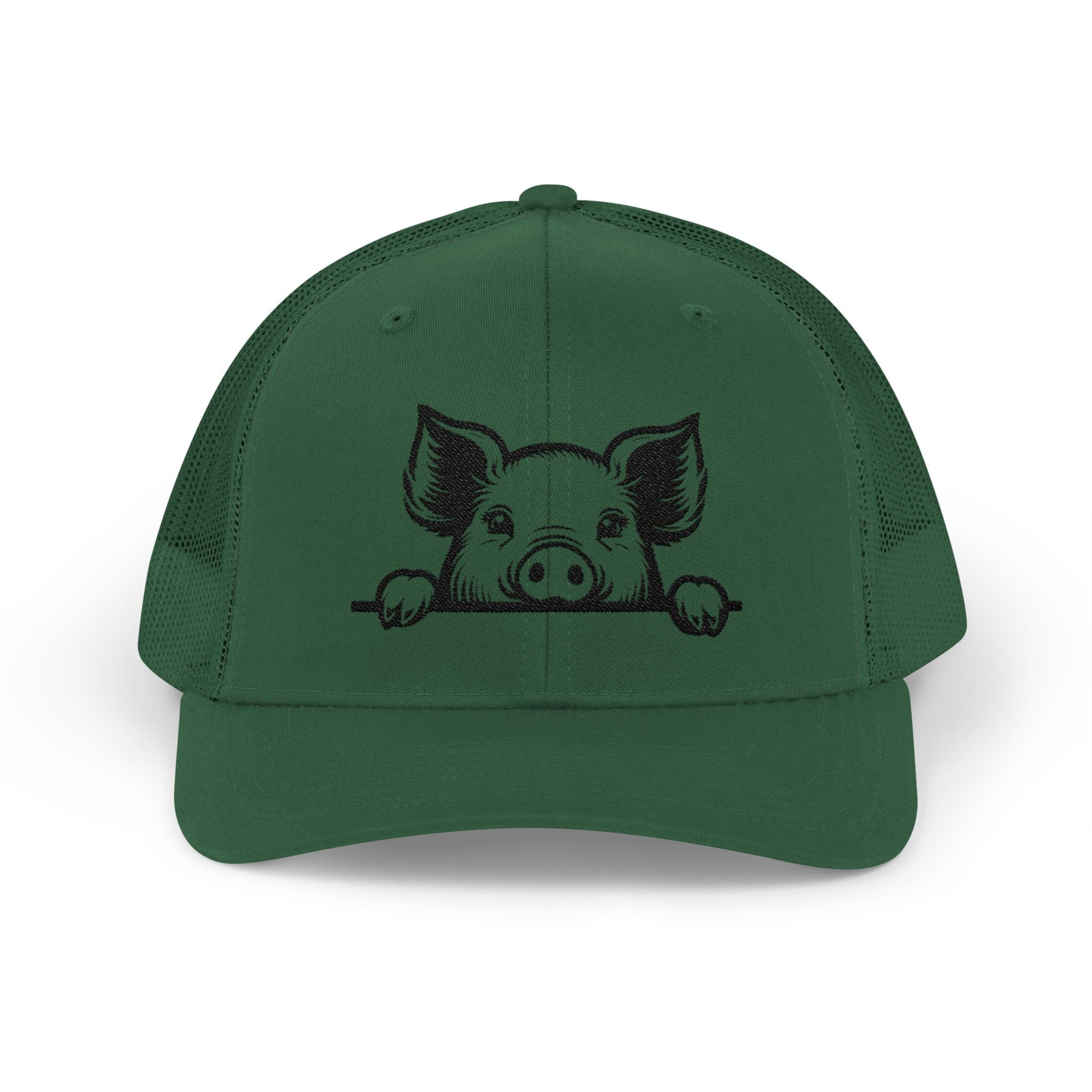 Peekaboo Pig Pink Trucker Hat | Farm Life Mesh Snapback Cap | Cute Pig Lover Hat | Cottagecore Farm Girl Hat | Homestead Animal Cap