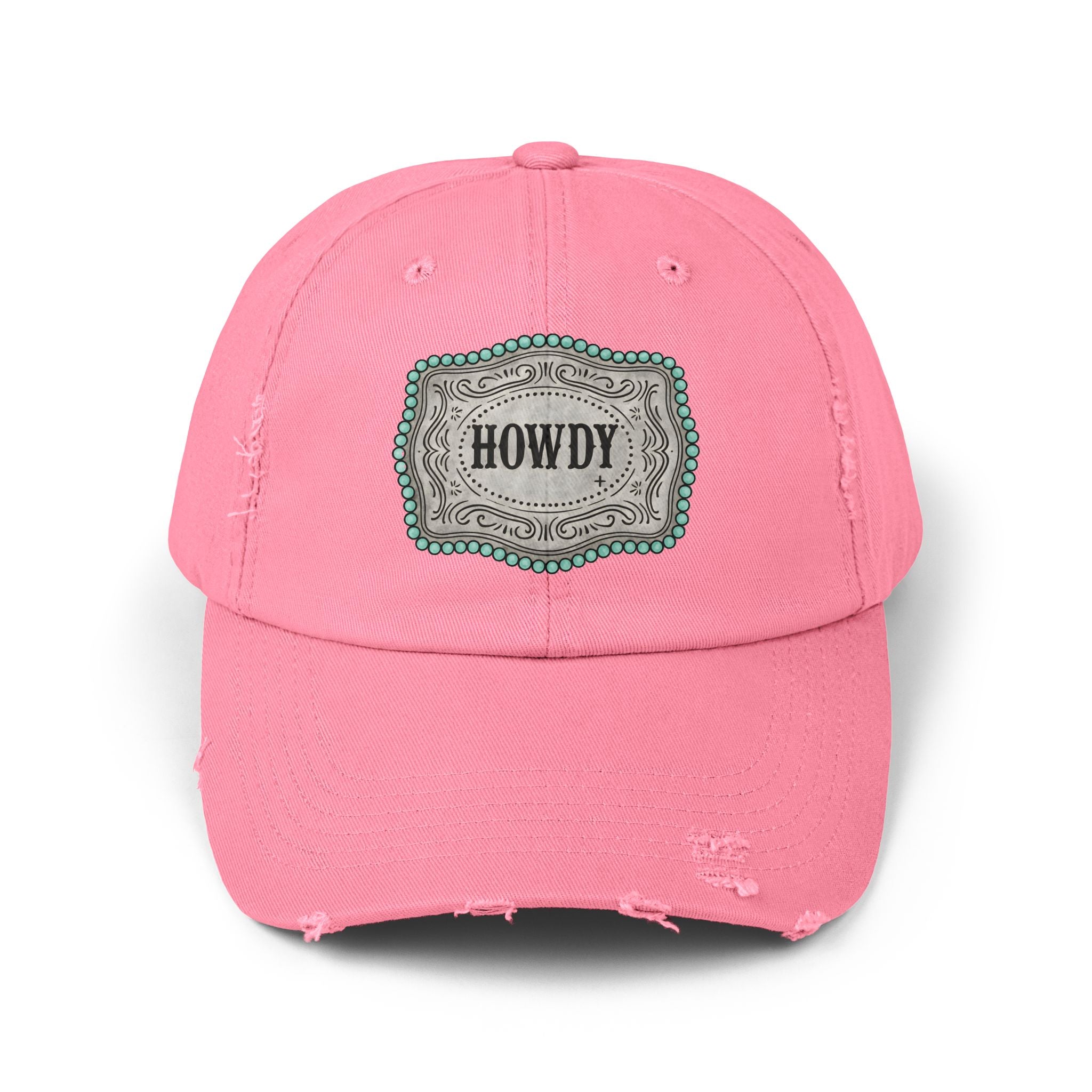 Howdy Distressed Baseball Cap – Western Farmhouse Hat, Vintage Southern Cowgirl Cap, Rustic Country Casual Hat
