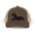 Resting Horse Trucker Hat | Laying Horse Silhouette Mesh Snapback Cap | Western Ranch Horse Lover Hat | Rustic Farm Life Cowboy Cowgirl Cap