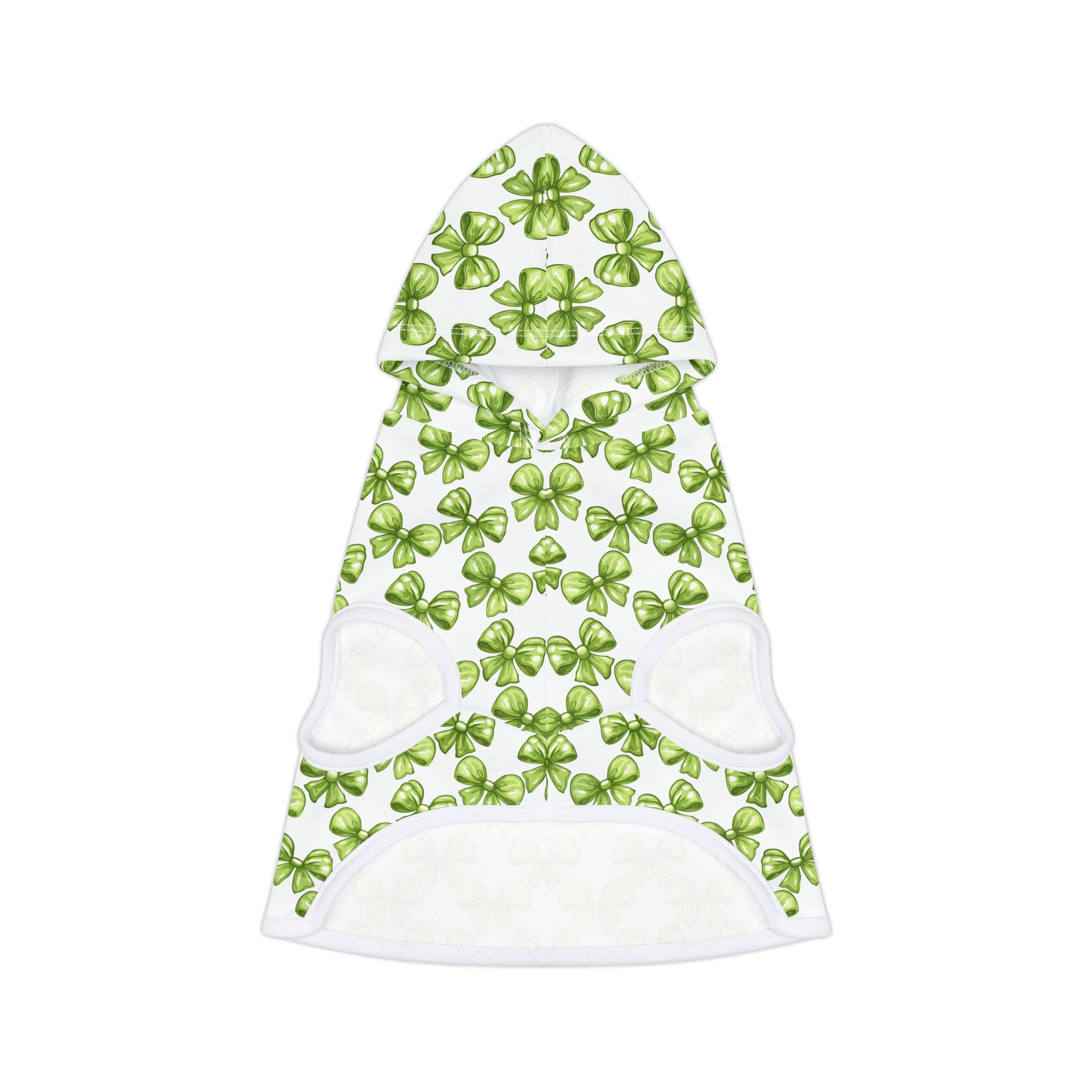 Lime Coquette Bows Cute Pet Hoodie - Adorable Puppy Sweater, Small Dog Outfit, Furry Friend Gift, Pet Apparel, Animal Lover Present