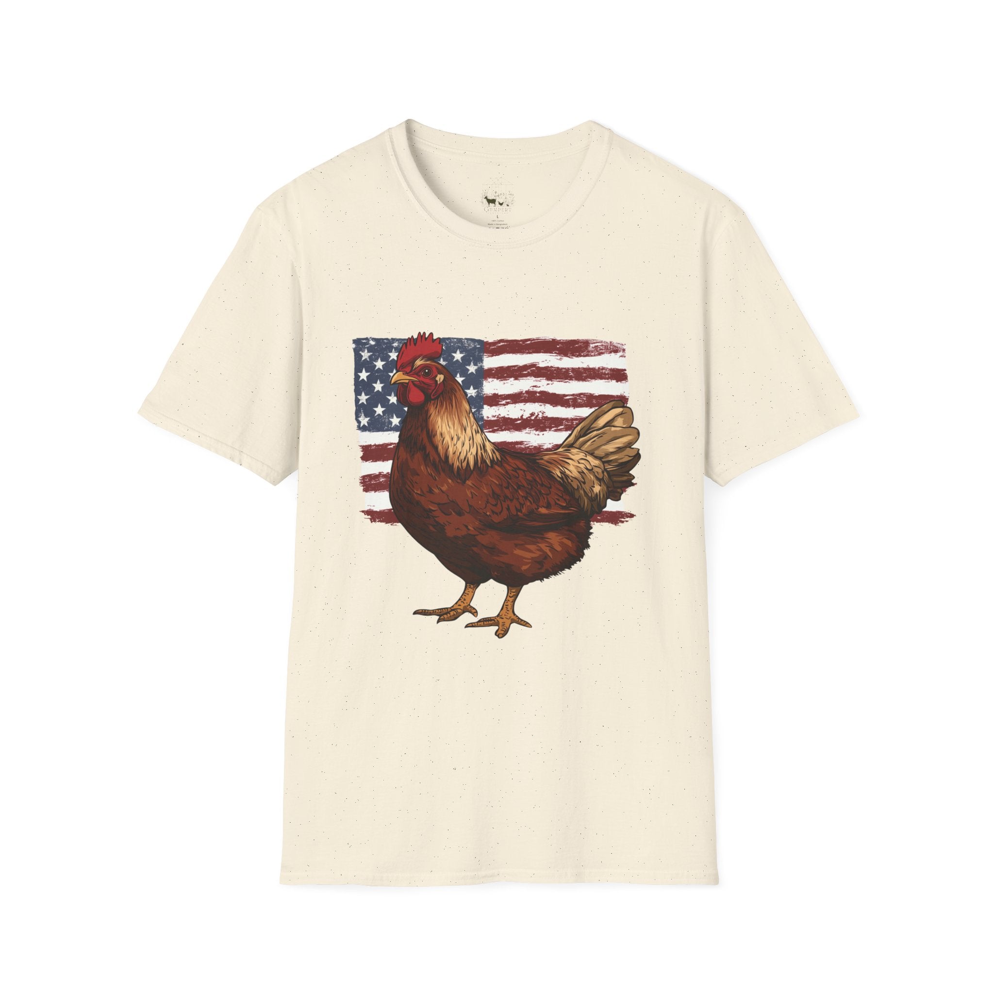 American Flag Chickens T-Shirt – American Flag Hen Shirt, Farm Life Tee, 4th of July Chicken Shirt, Backyard Chicken Keeper Gift, Homestead Farm Apparel