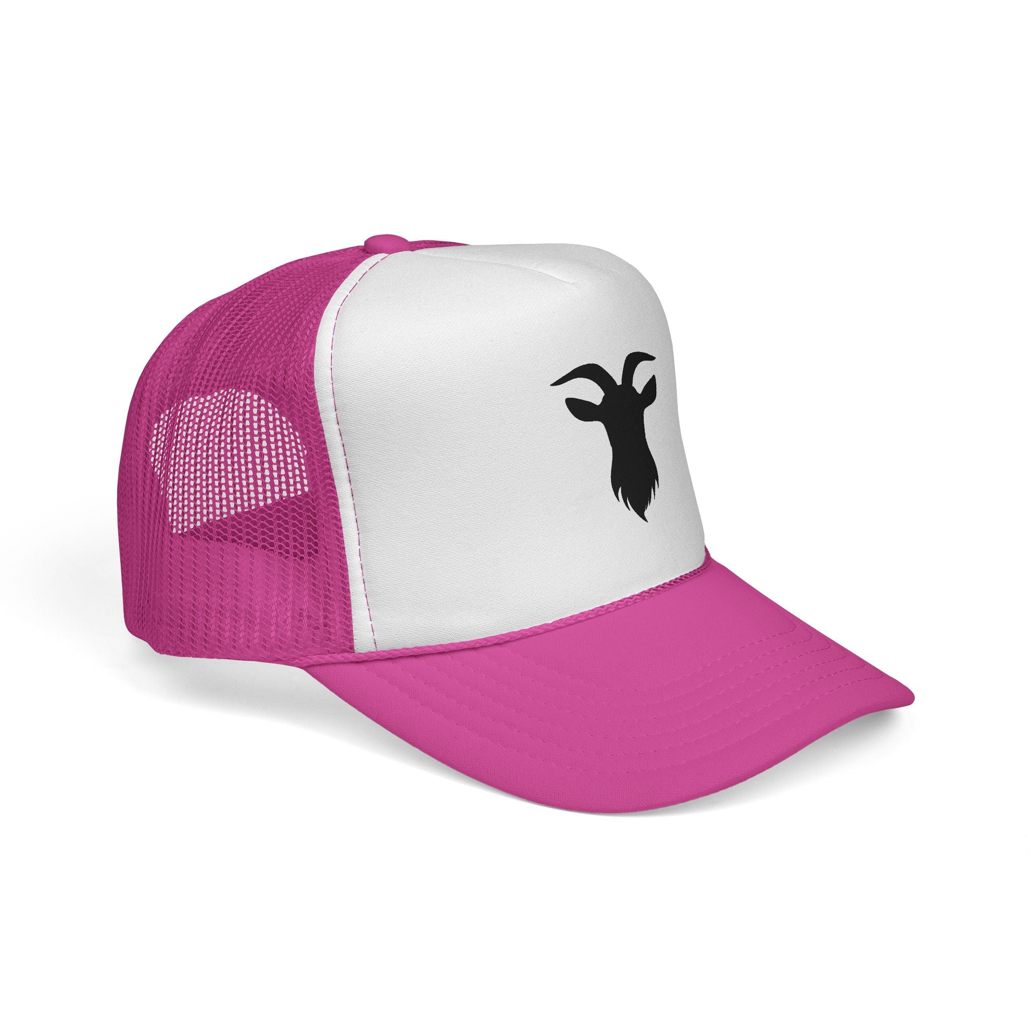 Goat Silhouette Trucker Hat – Farm Goat Hat, Homestead Goat Keeper Cap, Minimalist Farm Life Snapback