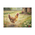 Farmhouse Chicken Glass Cutting Board | Rustic Hen Kitchen Decor | Watercolor Chicken Tempered Glass Cutting Board | Gumpert Homestead
