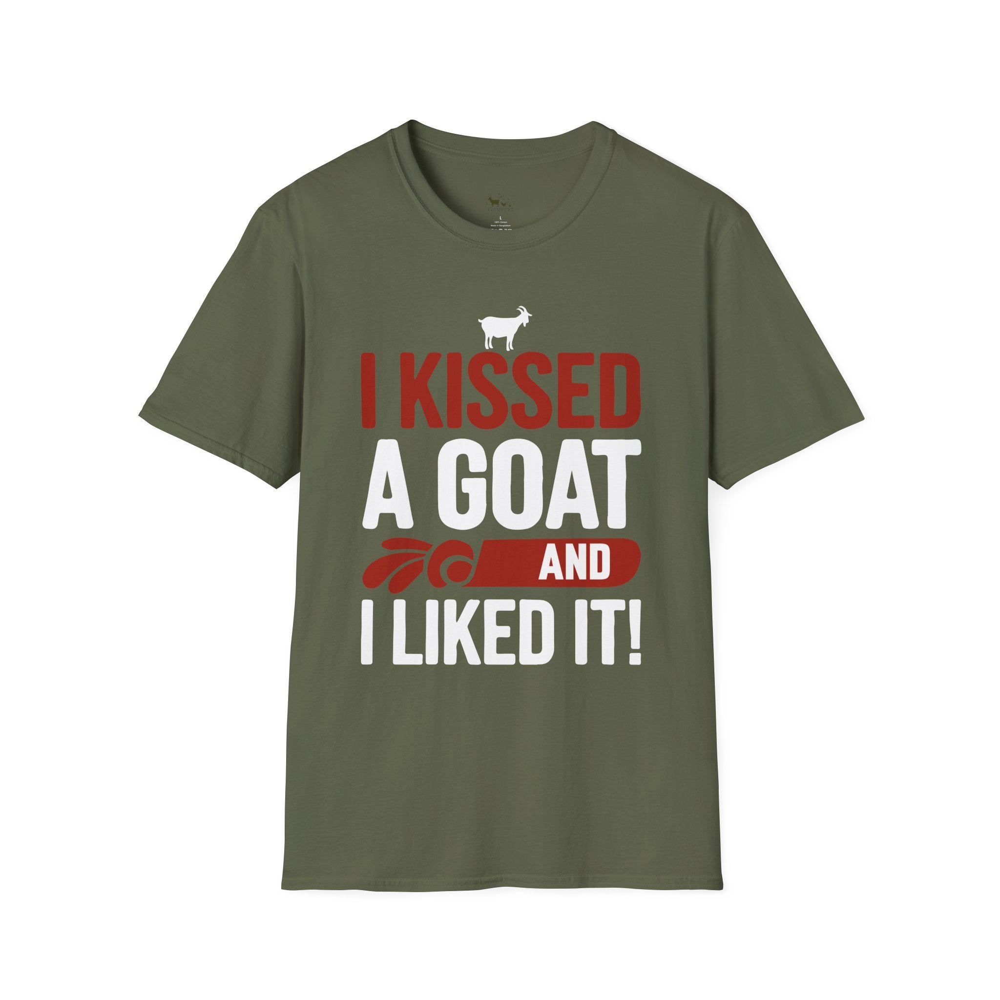 I Kissed a Goat and I Liked It Funny Unisex T-Shirt | Goat Lover Farm Humor Tee