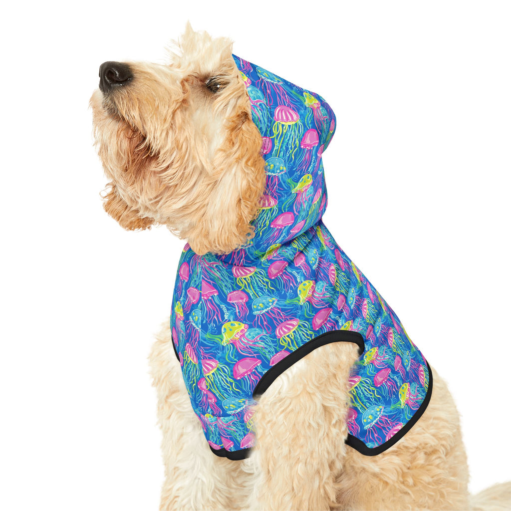 Neon Jellyfish Pet Hoodie, Cute Animal Lover Gift, Dog Sweater, Cat Jumper, Pet Clothing