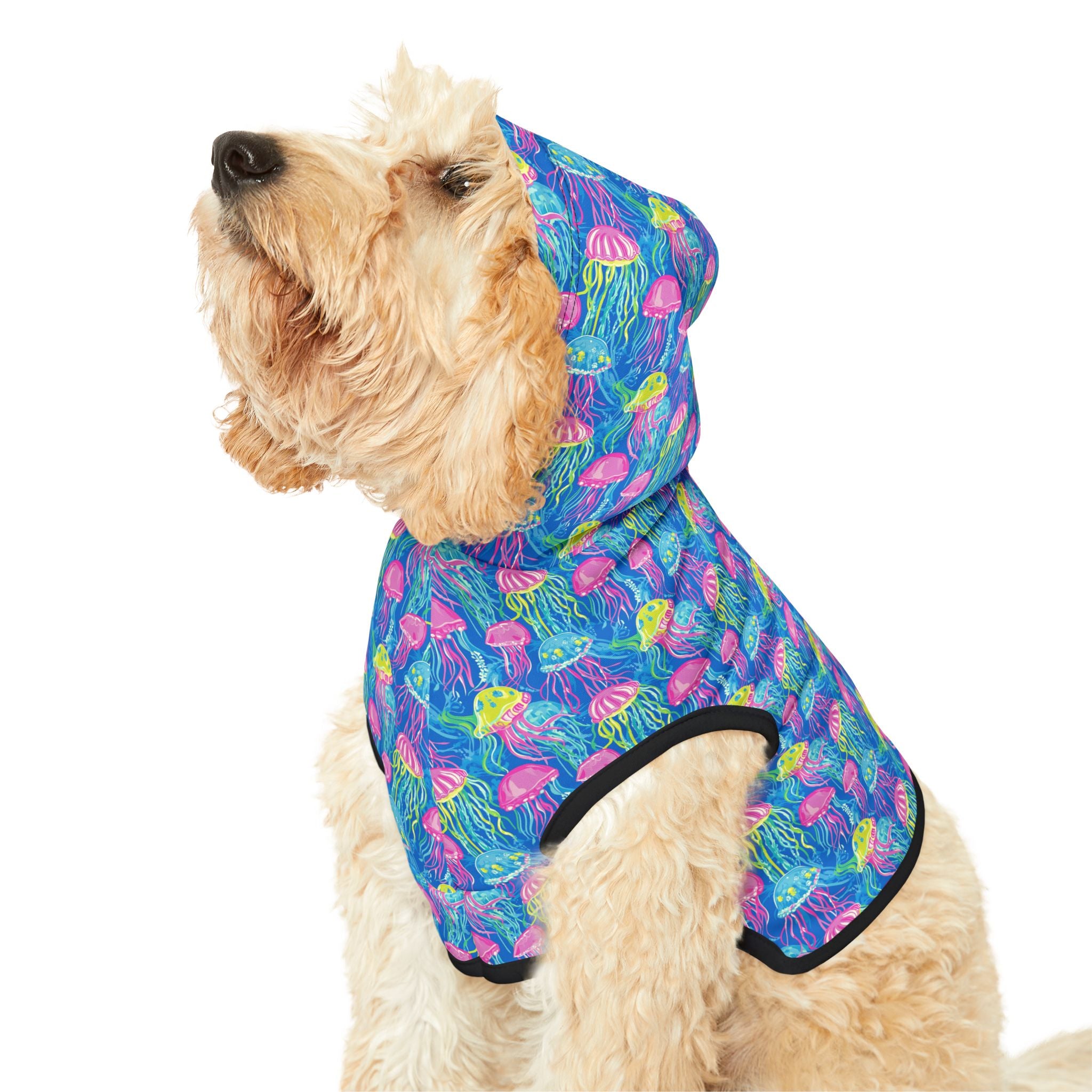 Neon Jellyfish Pet Hoodie, Cute Animal Lover Gift, Dog Sweater, Cat Jumper, Pet Clothing