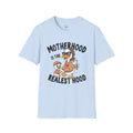 Motherhood Is the Realest Hood Funny Duck Mom Unisex T-Shirt | Farm Mom Graphic Tee