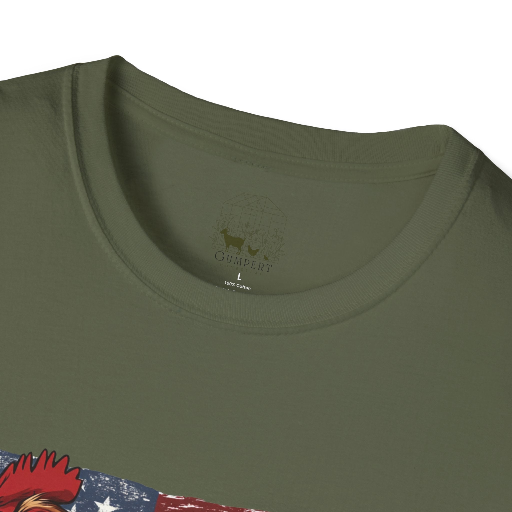 American Flag Chickens T-Shirt – American Flag Hen Shirt, Farm Life Tee, 4th of July Chicken Shirt, Backyard Chicken Keeper Gift, Homestead Farm Apparel