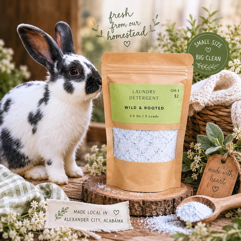 Wild & Rooted Handmade Laundry Detergent | Earthy Botanical Laundry Powder HE Washer Safe | Available in 3 Sizes