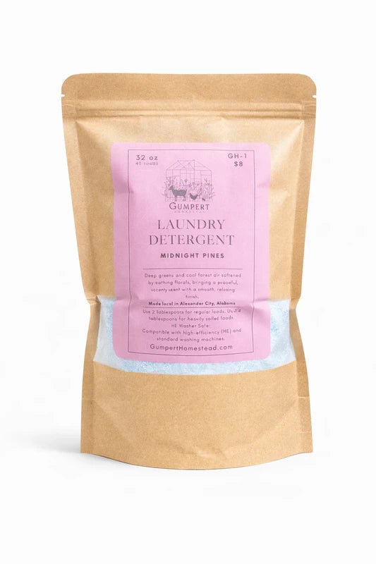 Midnight Pines Handmade Laundry Detergent | Farm-Made Laundry Powder | HE Washer Safe | Available in 3 Sizes