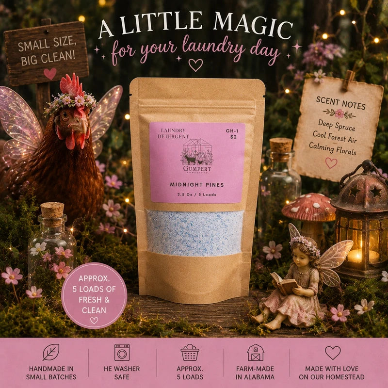 Midnight Pines Handmade Laundry Detergent | Farm-Made Laundry Powder | HE Washer Safe | Available in 3 Sizes