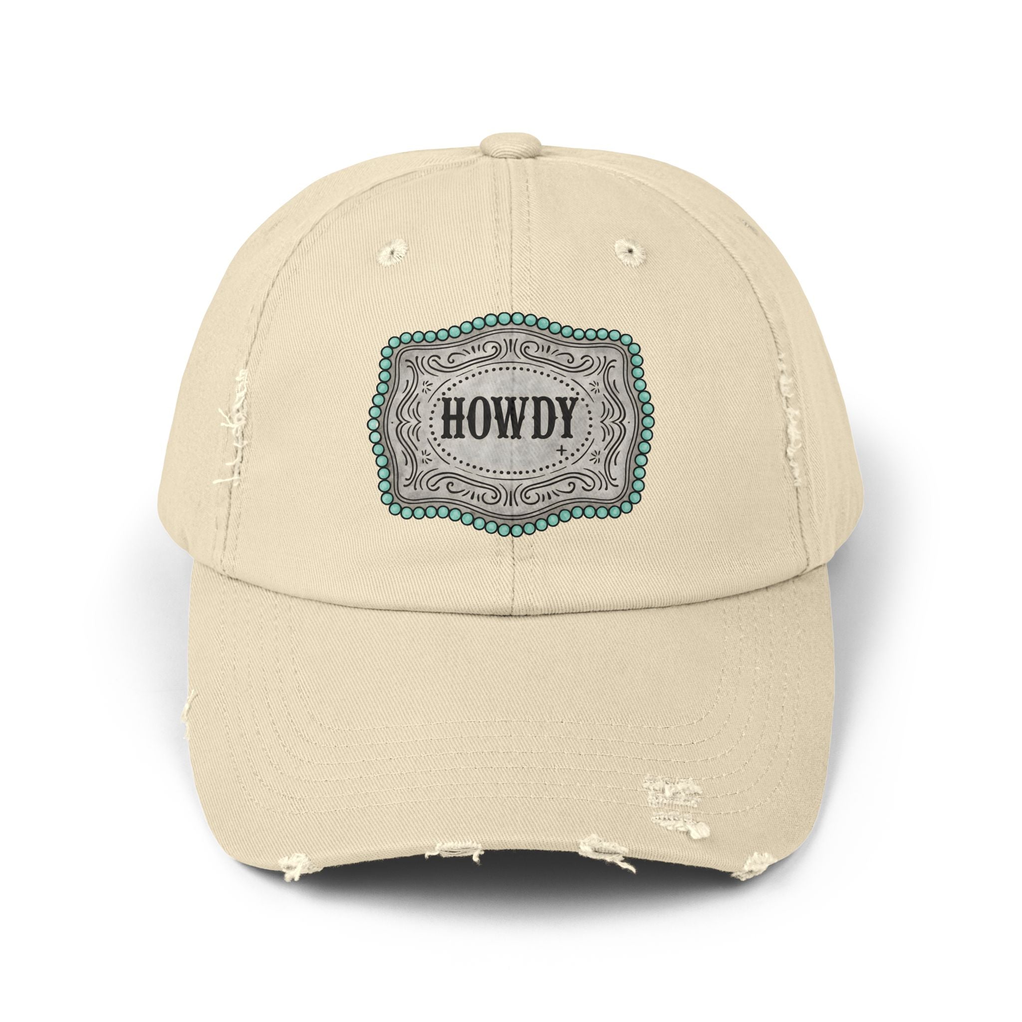 Howdy Distressed Baseball Cap – Western Farmhouse Hat, Vintage Southern Cowgirl Cap, Rustic Country Casual Hat