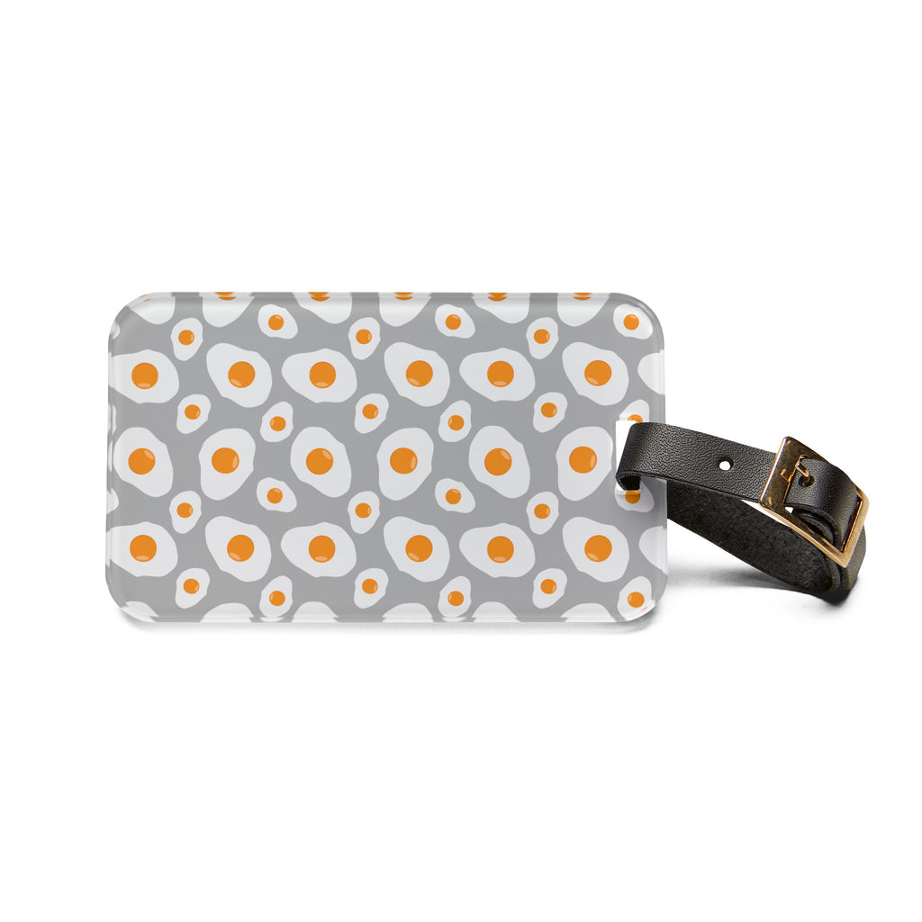 Funny Fried Egg Luggage Tag | Farmhouse Travel Accessory | Cute Breakfast Suitcase Tag | Foodie Travel Bag Identifier | Gumpert Homestead