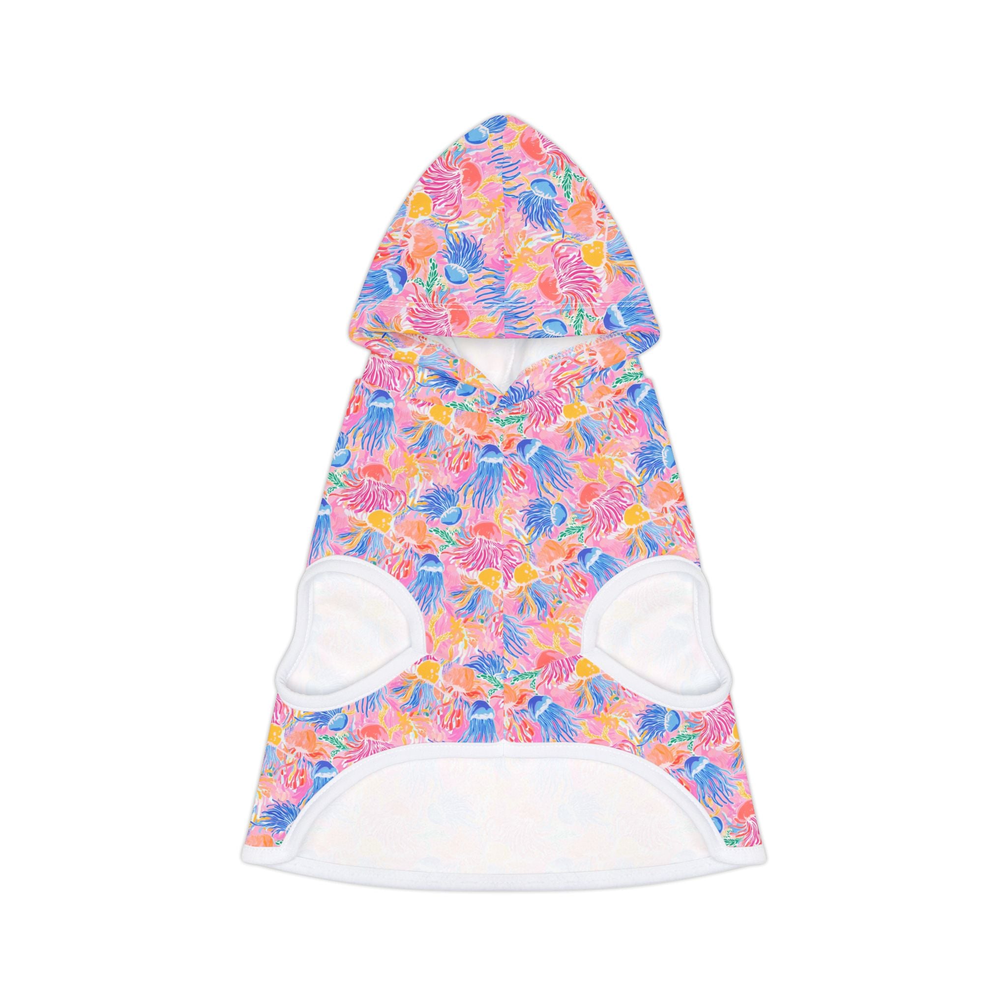 Pink Neon Jellyfish Pet Hoodie, Cute Animal Lover Gift, Dog Sweater, Cat Jumper, Pet Clothing
