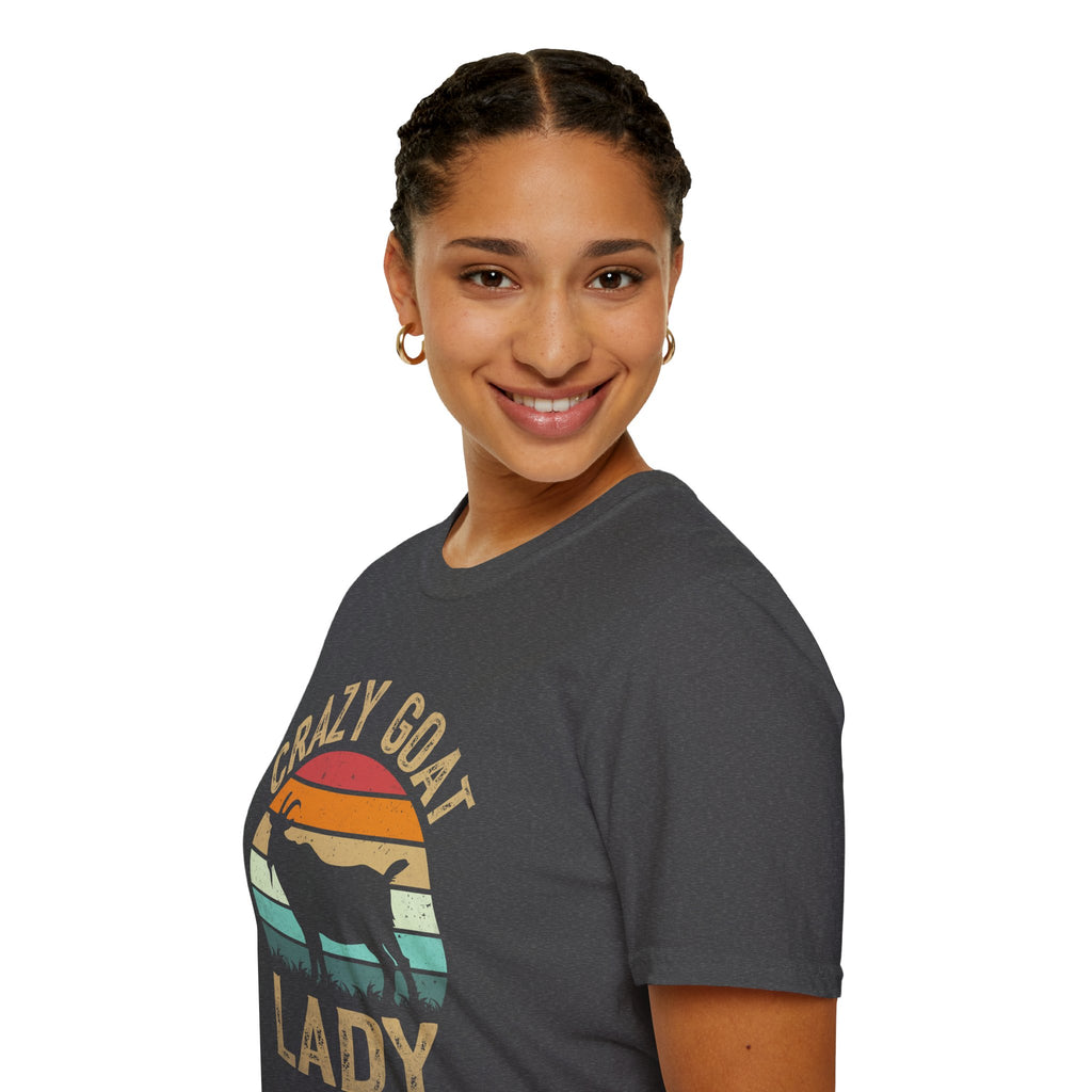 Crazy Goat Lady Vintage Unisex T-Shirt | Funny Goat Lover Farm Life Tee