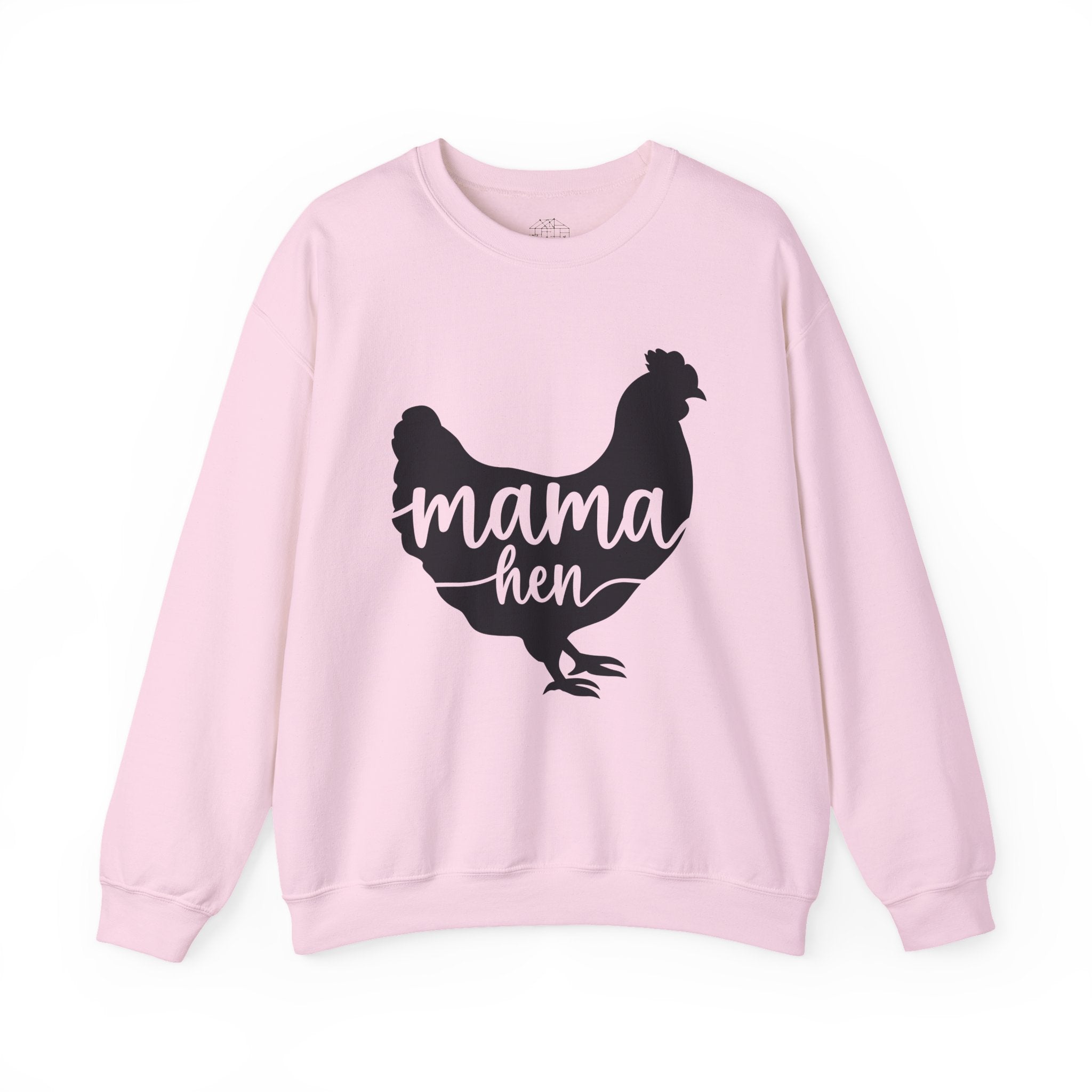 Mama Hen Sweatshirt – Minimalist Chicken Mom Crewneck, Neutral Farmhouse Homestead Pullover, Unisex Gildan 18000