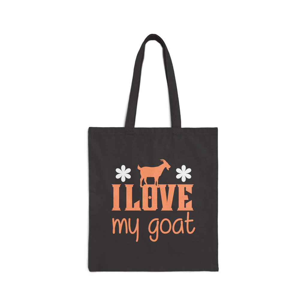 I Love My Goat Tote Bag | Cute Goat Lover Canvas Bag | Farm Girl Tote | Goat Mom Gift | Funny Farm Tote | Reusable Market Bag | Gumpert Homestead