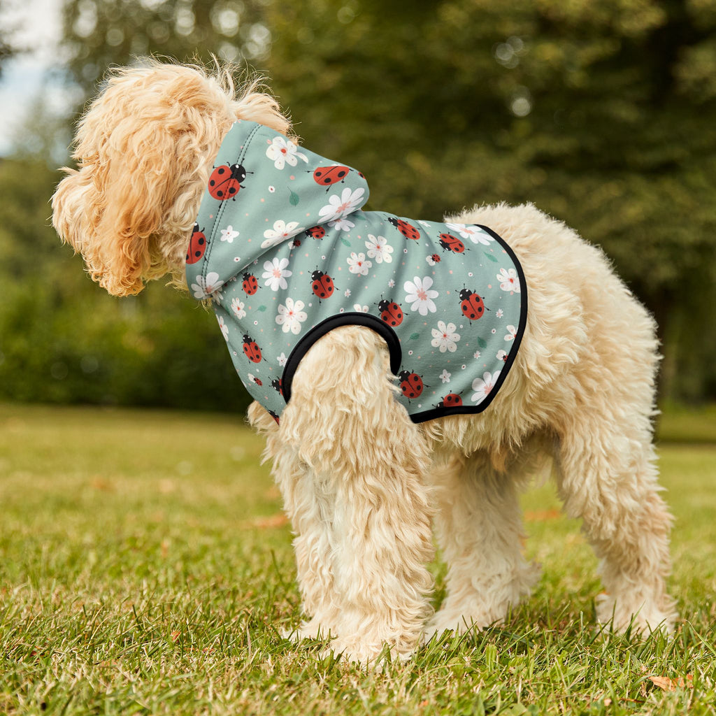 Cute Ladybug Pet Hoodie, Cute Pet Apparel, Animal Lover Gift, Dog Sweater, Cat Jumper, Pet Clothing
