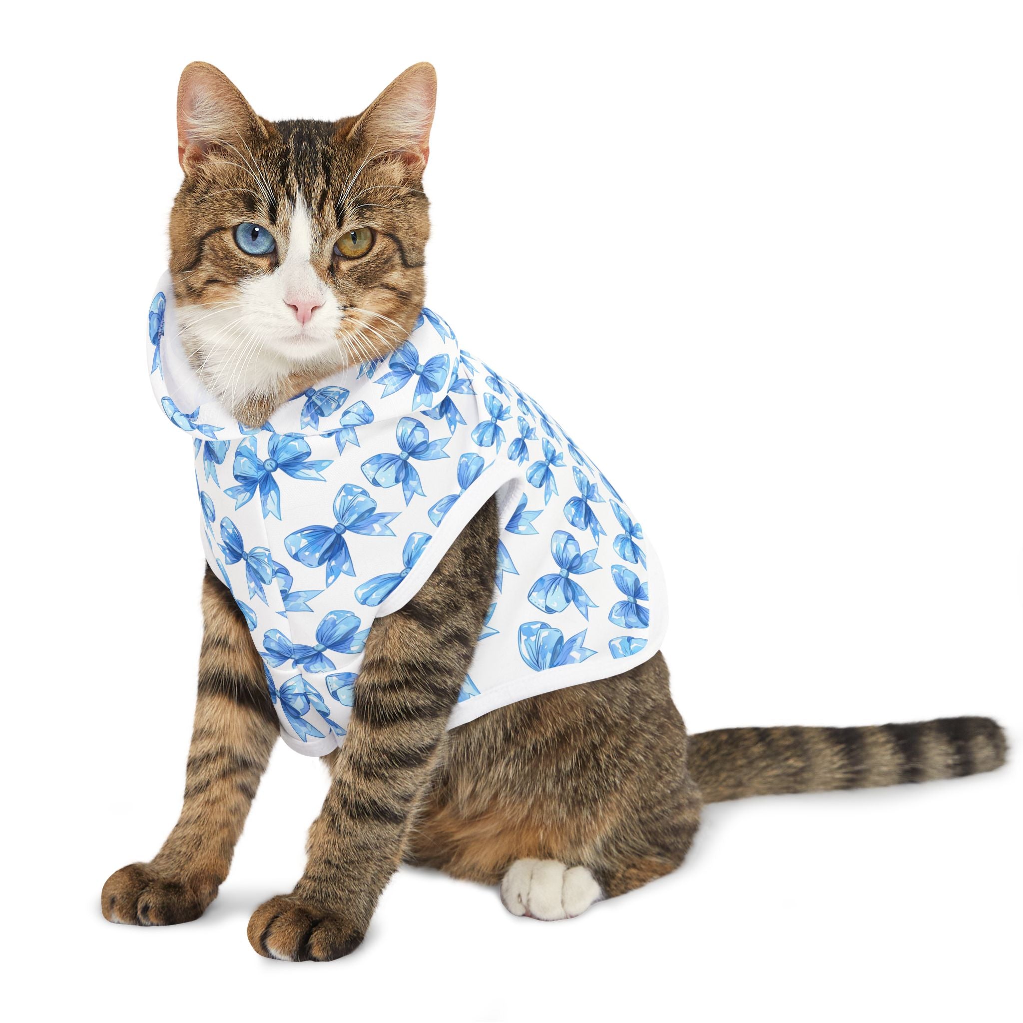 Coquette Bows Cute Pet Hoodie - Adorable Puppy Sweater, Small Dog Outfit, Furry Friend Gift, Pet Apparel, Animal Lover Present