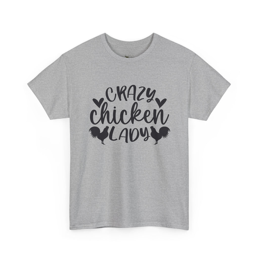 Crazy Chicken Lady T-Shirt – Funny Chicken Mom Tee, Farmhouse Homestead Chicken Lover Shirt, Unisex Gildan 5000