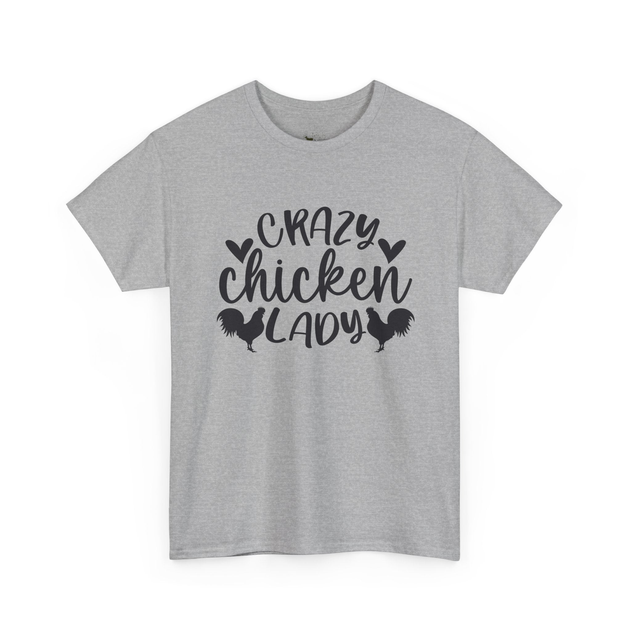 Crazy Chicken Lady T-Shirt – Funny Chicken Mom Tee, Farmhouse Homestead Chicken Lover Shirt, Unisex Gildan 5000