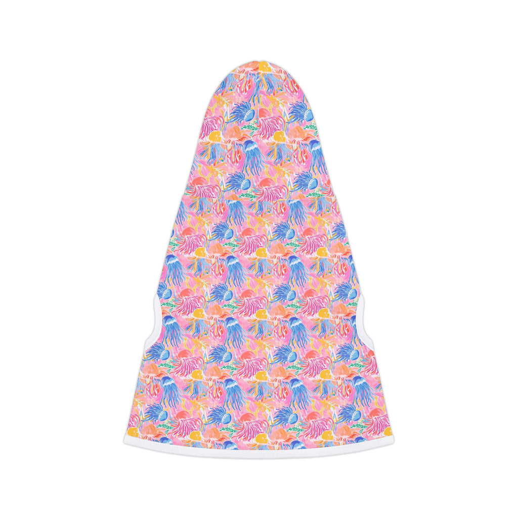 Pink Neon Jellyfish Pet Hoodie, Cute Animal Lover Gift, Dog Sweater, Cat Jumper, Pet Clothing