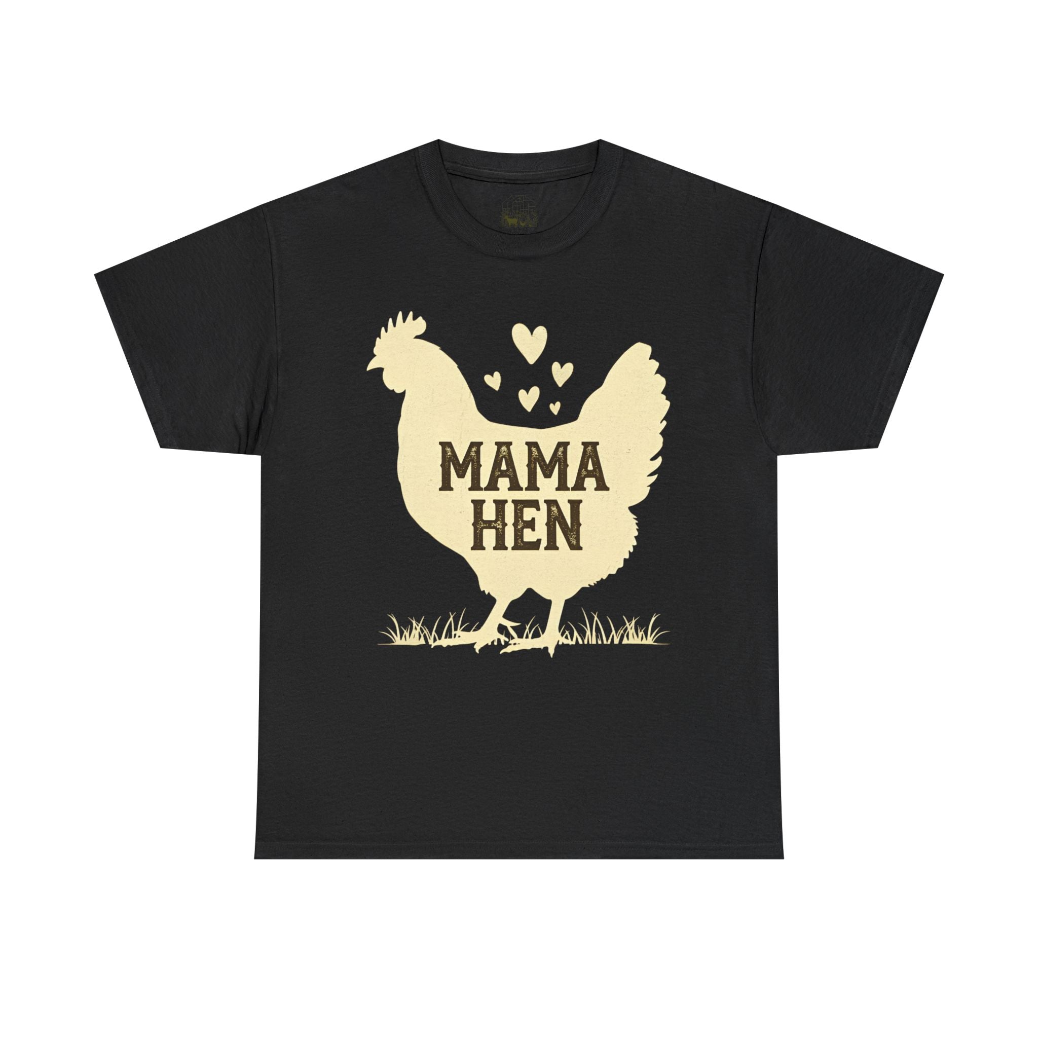 Mama Hen T-Shirt – Chicken Mom Tee, Minimalist Farmhouse Chicken Shirt, Unisex Gildan 5000