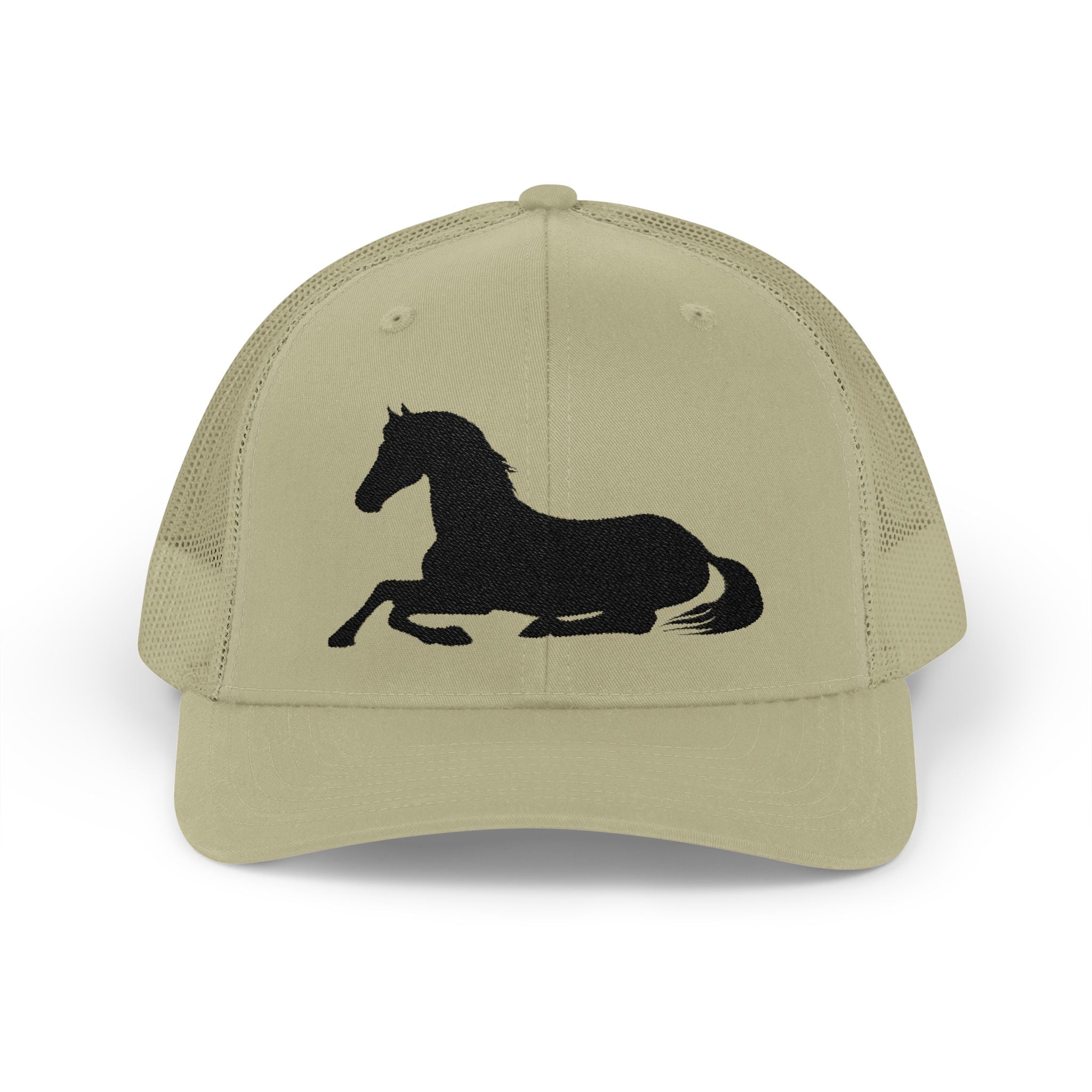 Resting Horse Trucker Hat | Laying Horse Silhouette Mesh Snapback Cap | Western Ranch Horse Lover Hat | Rustic Farm Life Cowboy Cowgirl Cap