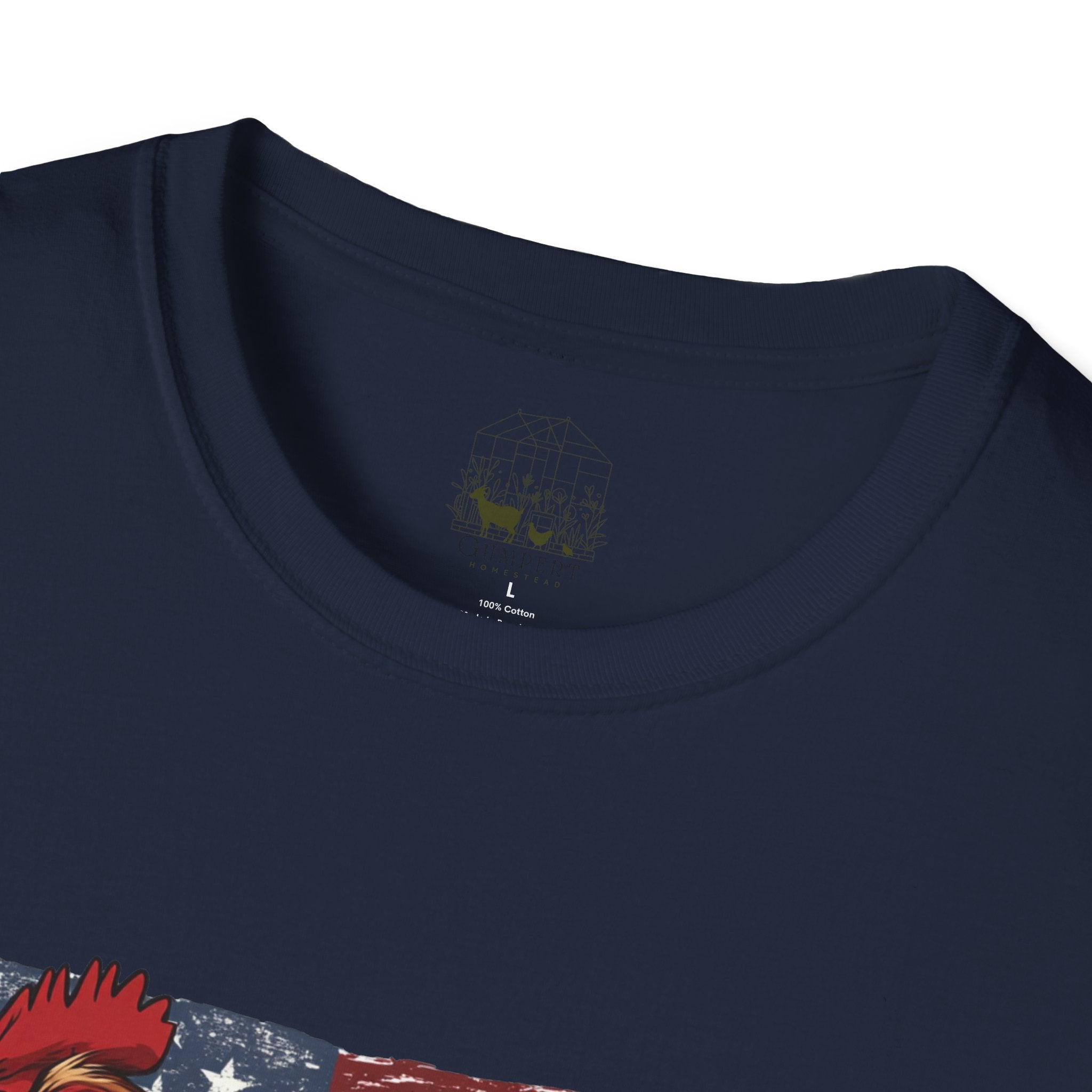 American Flag Chickens T-Shirt – American Flag Hen Shirt, Farm Life Tee, 4th of July Chicken Shirt, Backyard Chicken Keeper Gift, Homestead Farm Apparel
