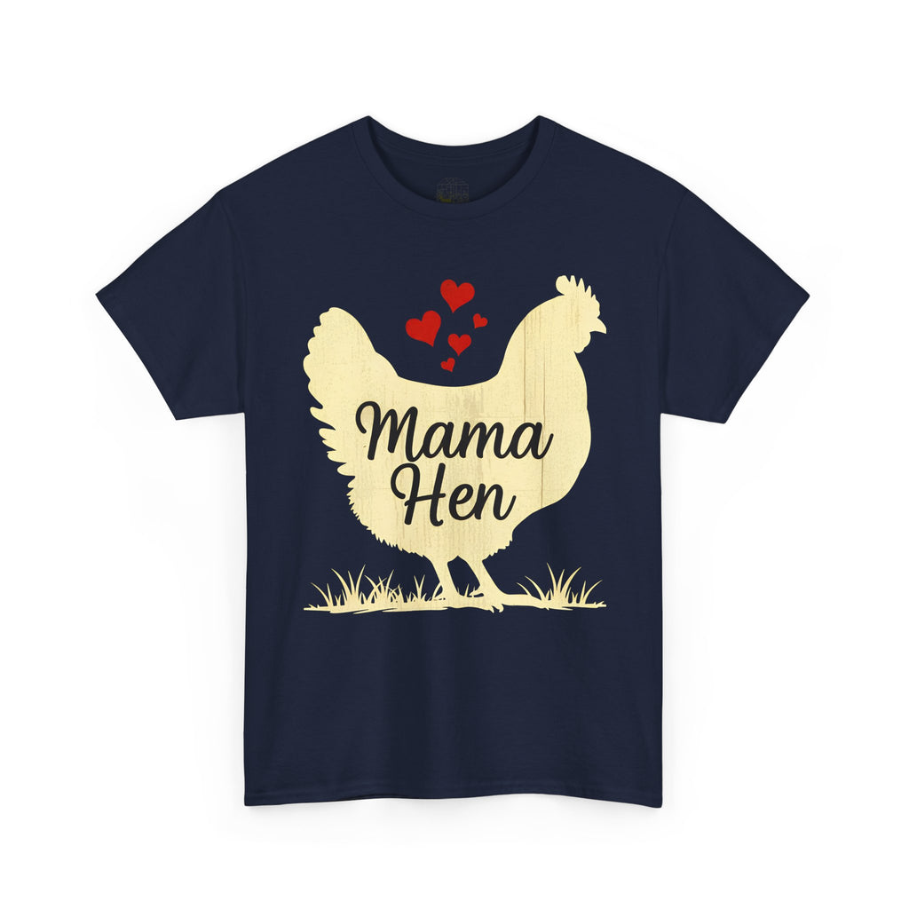 Mama Hen T-Shirt – Chicken Mom Tee, Minimalist Farmhouse Chicken Shirt, Unisex Gildan 5000