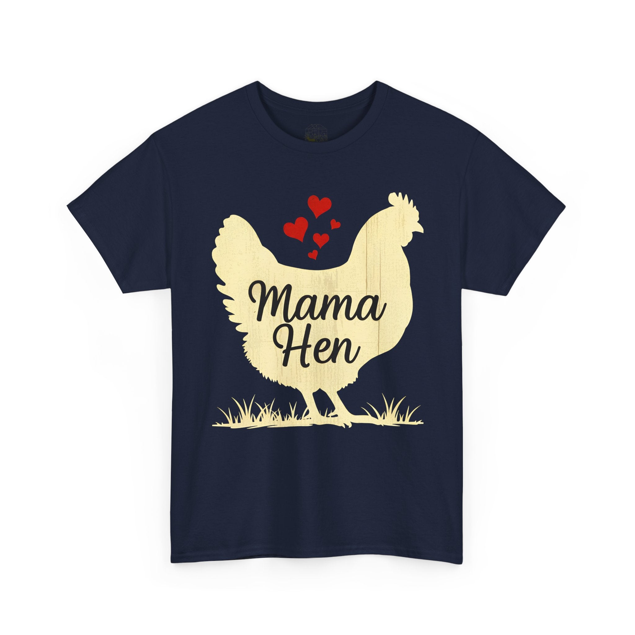 Mama Hen T-Shirt – Chicken Mom Tee, Minimalist Farmhouse Chicken Shirt, Unisex Gildan 5000