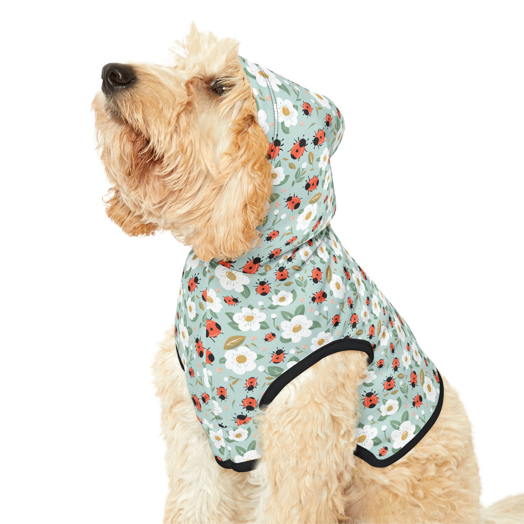 Blue Ladybug Pet Hoodie, Cute Pet Apparel, Animal Lover Gift, Dog Sweater, Cat Jumper, Pet Clothing