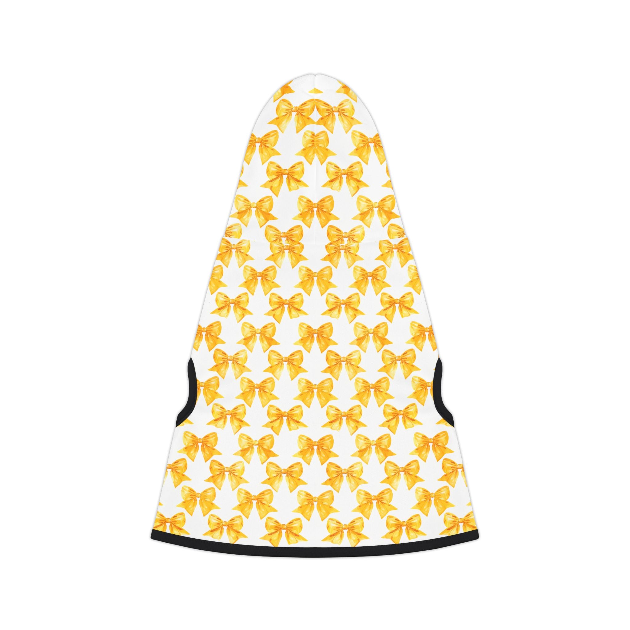 Yellow Coquette Bows Cute Pet Hoodie - Adorable Puppy Sweater, Small Dog Outfit, Furry Friend Gift, Pet Apparel, Animal Lover Present
