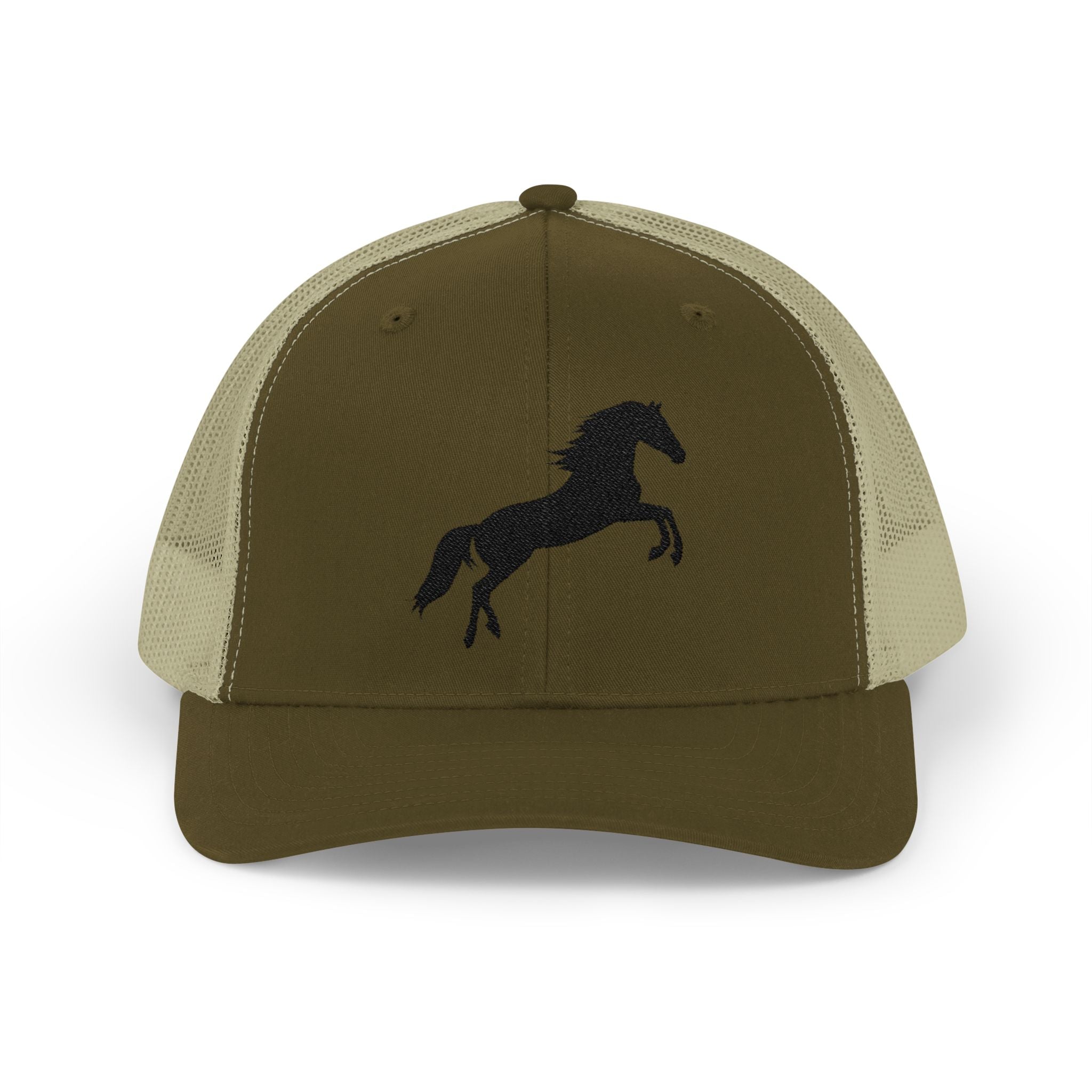 Rearing Horse Trucker Hat | Western Equestrian Mesh Snapback Cap | Rustic Ranch Horse Lover Hat | Farm Life Country Cowboy Cap
