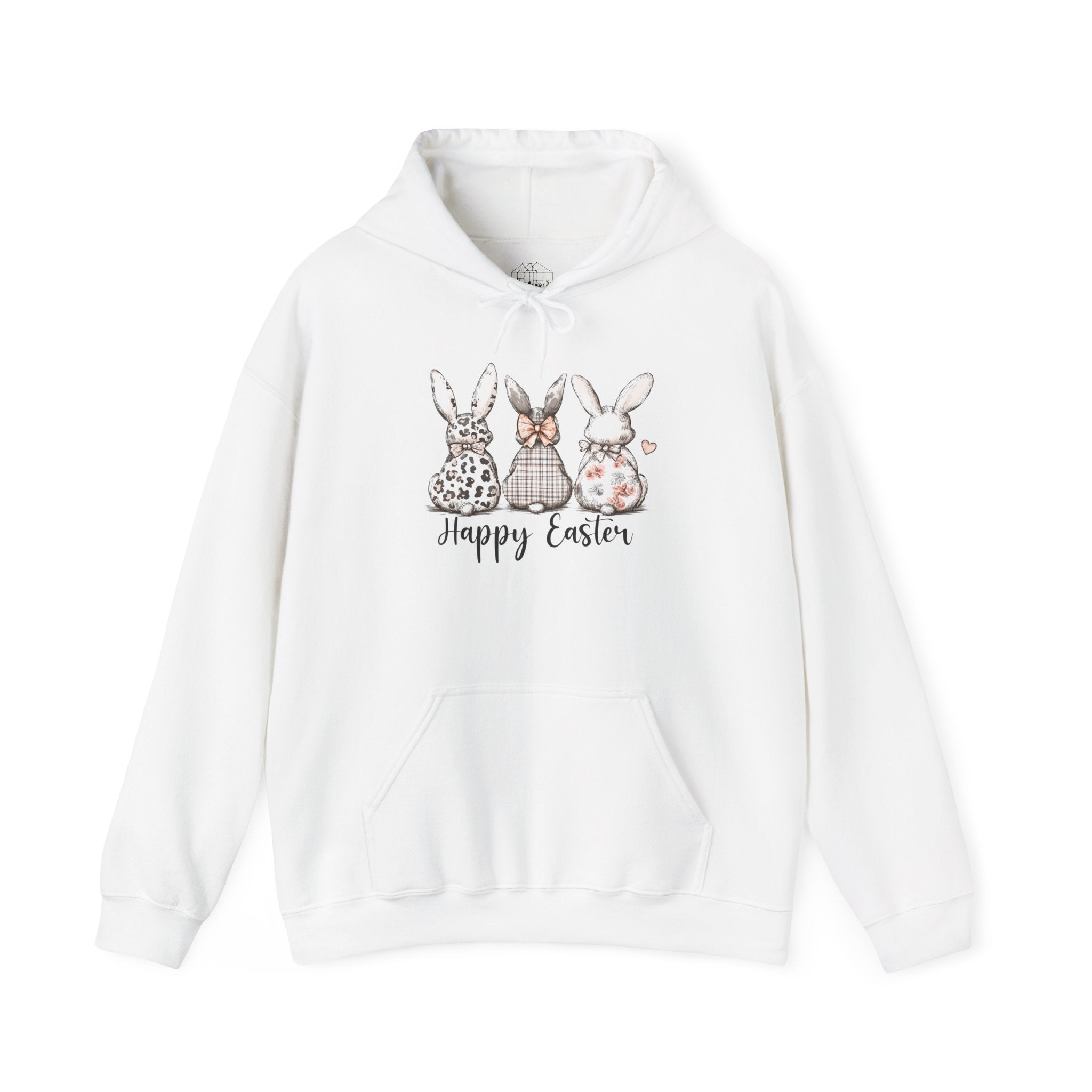 Happy Easter Bunny Hoodie | Farmhouse Easter Rabbit Sweatshirt | Cottagecore Spring Bunny Pullover | Country Easter Apparel | Homestead Holiday Hoodie